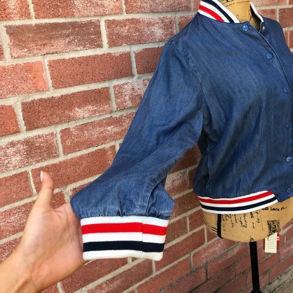 💋2/$30💋
Denim bomber jacket - Picture 4 of 6